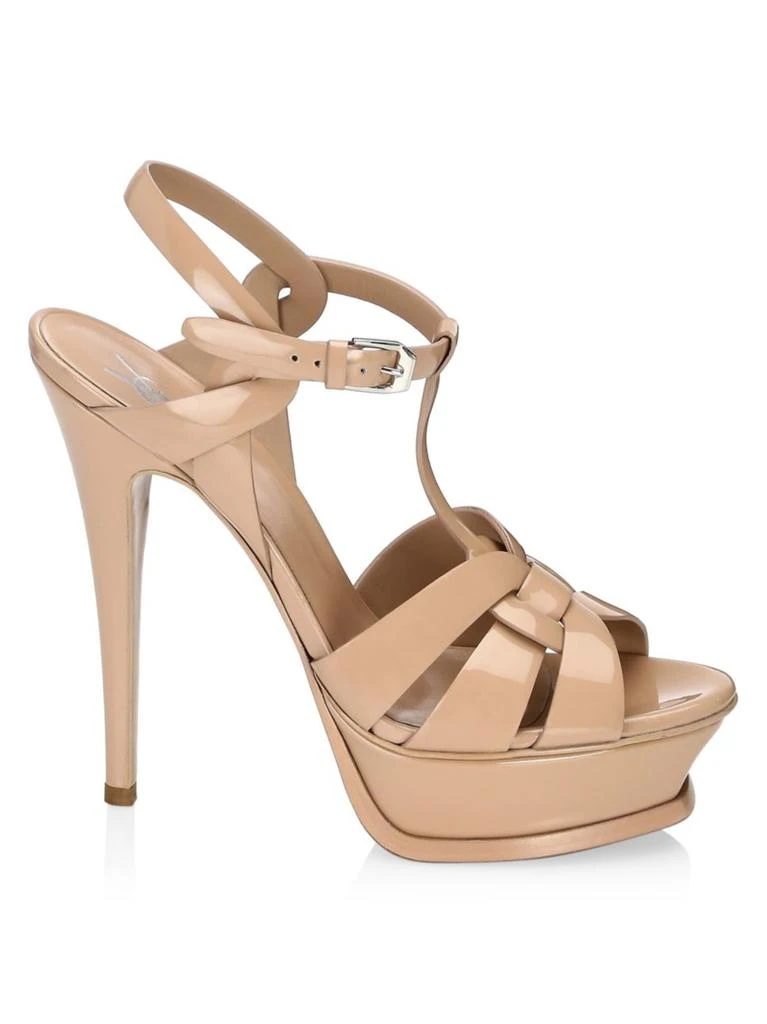 商品Yves Saint Laurent|Tribute 105 Patent Leather Platform Sandals,价格¥6738,第1张图片