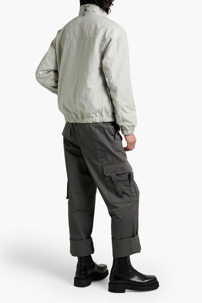 商品Helmut Lang|Logo-embroidered metallic-paneled shell jacket,价格¥1803,第5张图片详细描述