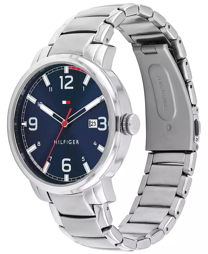 商品Tommy Hilfiger|Men's Stainless Steel Bracelet Watch 44mm, Created for Macy's,价格¥546,第4张图片详细描述
