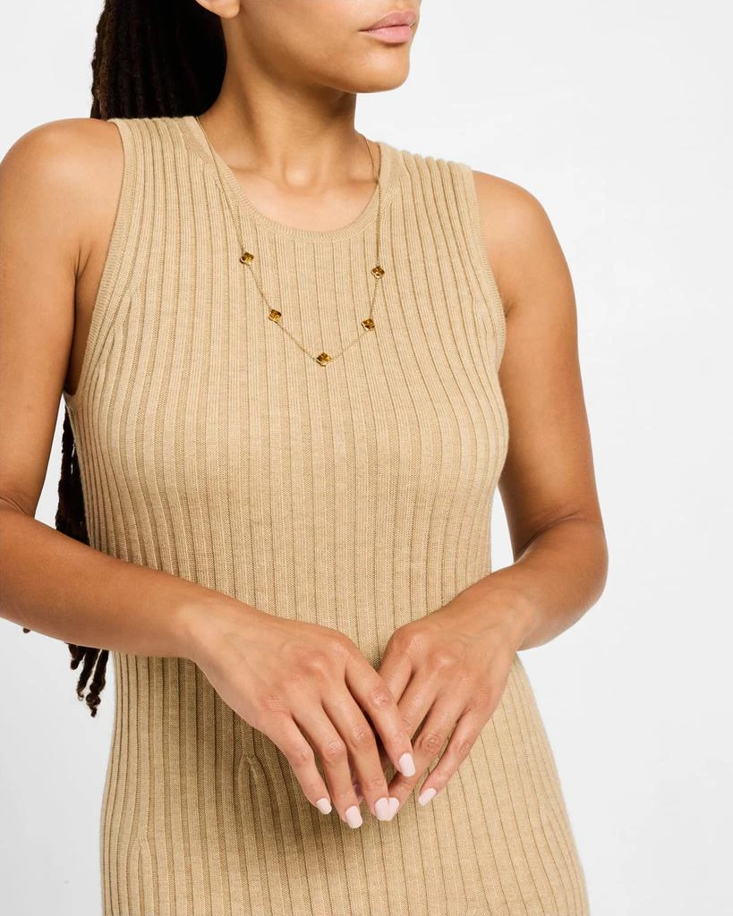 商品Jan Leslie|Five Petal Gemstone Station Necklace,价格¥5531,第5张图片详细描述