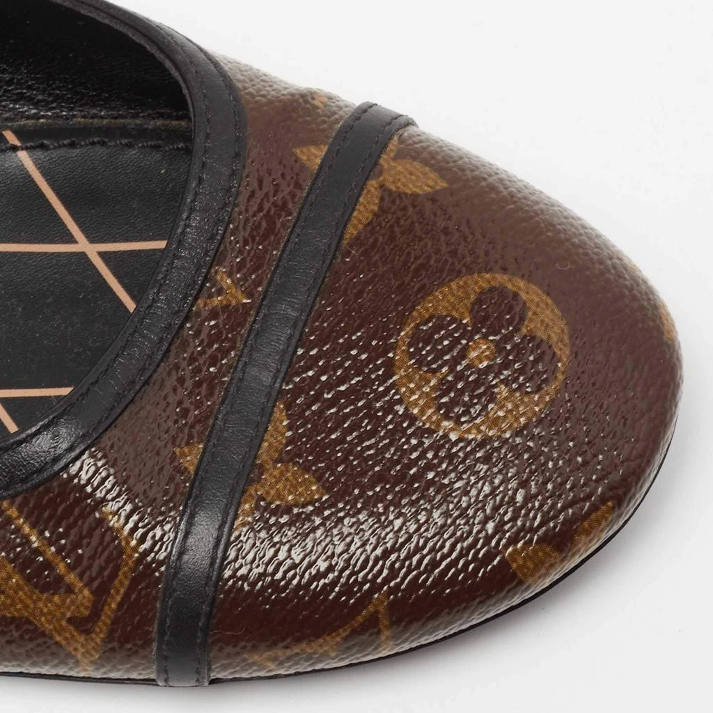 Louis Vuitton Dark Brown Monogram Coated Canvas New Revival Ballet Flats Size 37 商品