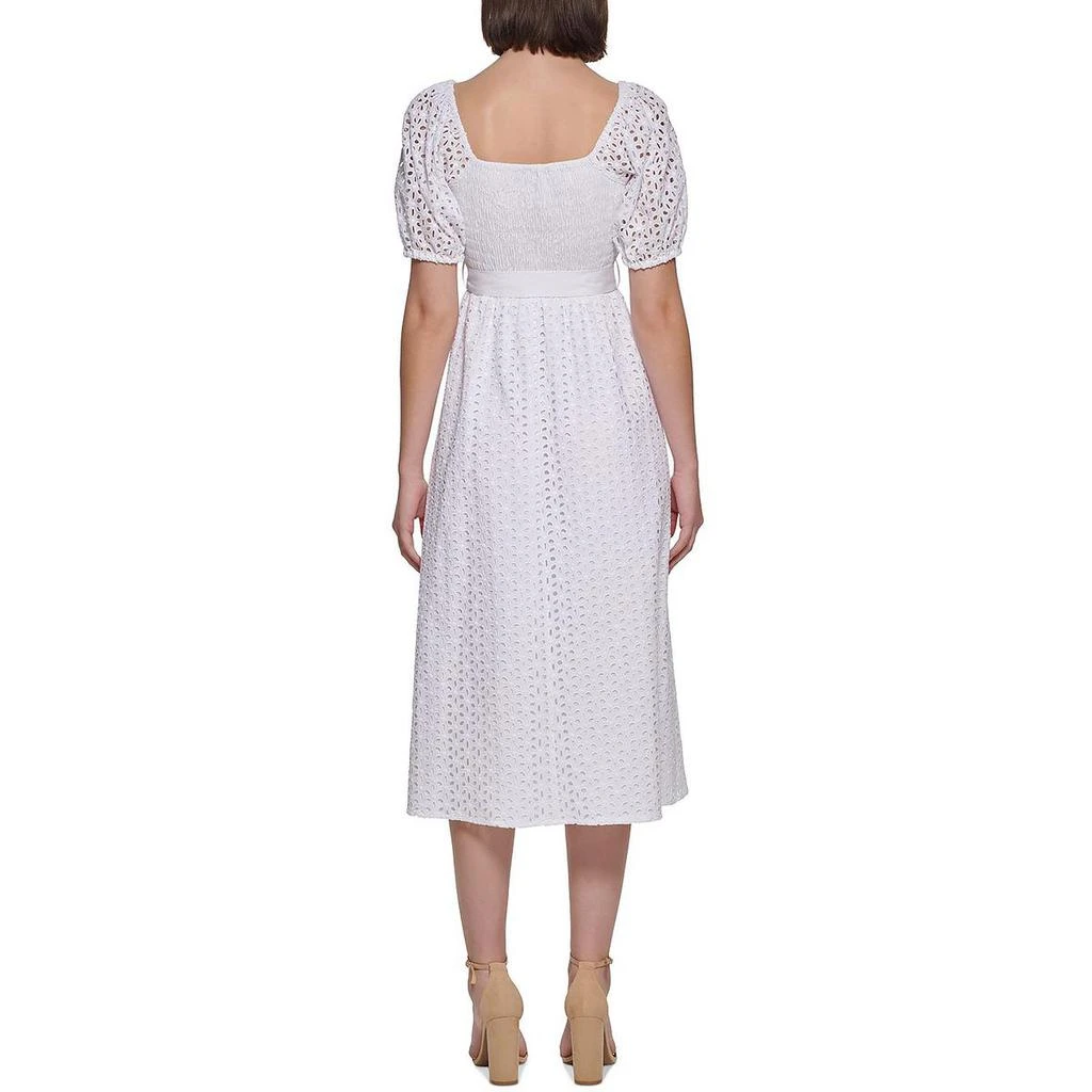 商品Kensie|Womens Eyelet Calf Midi Dress,价格¥227,第2张图片详细描述