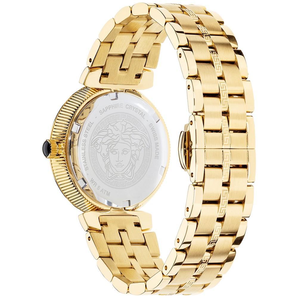 商品Versace|Women's Swiss Greca Icon Gold Ion Plated Stainless Steel Bracelet Watch 36mm,价格¥9919,第5张图片详细描述