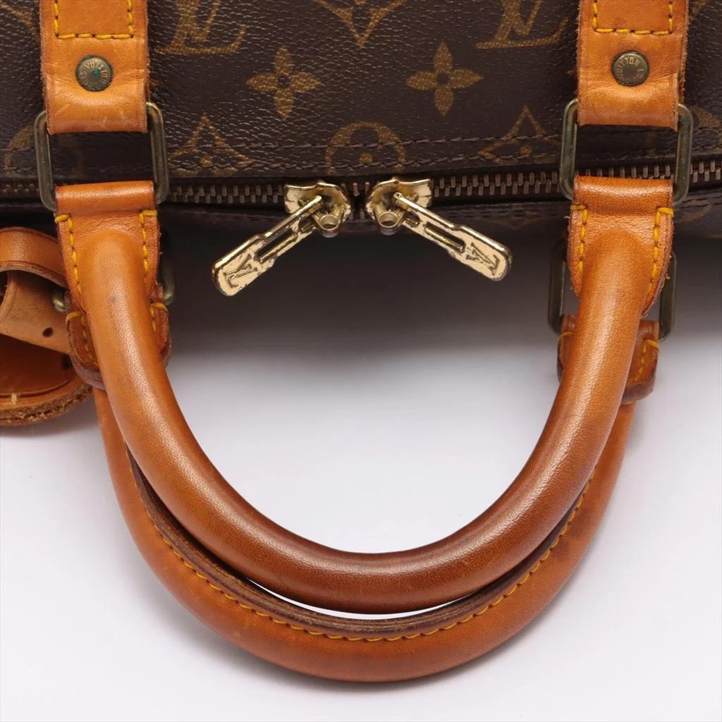 商品[二手商品] Louis Vuitton|Louis Vuitton Brown Monogram Canvas Leather Keepall 50 cm Duffle Bag Luggage,价格¥11076,第5张图片详细描述