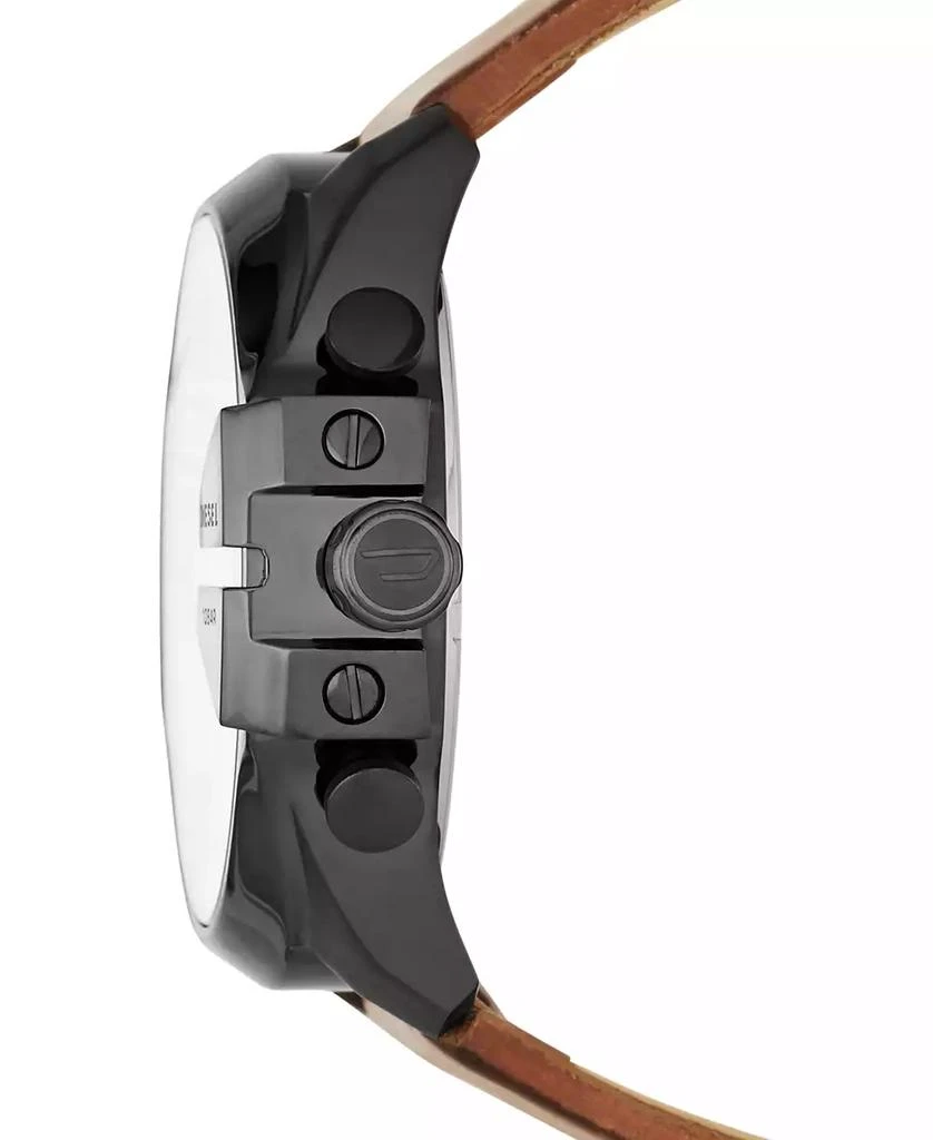 商品Diesel|Men's Only The Brave Brown Leather Strap Watch 51x59mm,价格¥1424,第3张图片详细描述