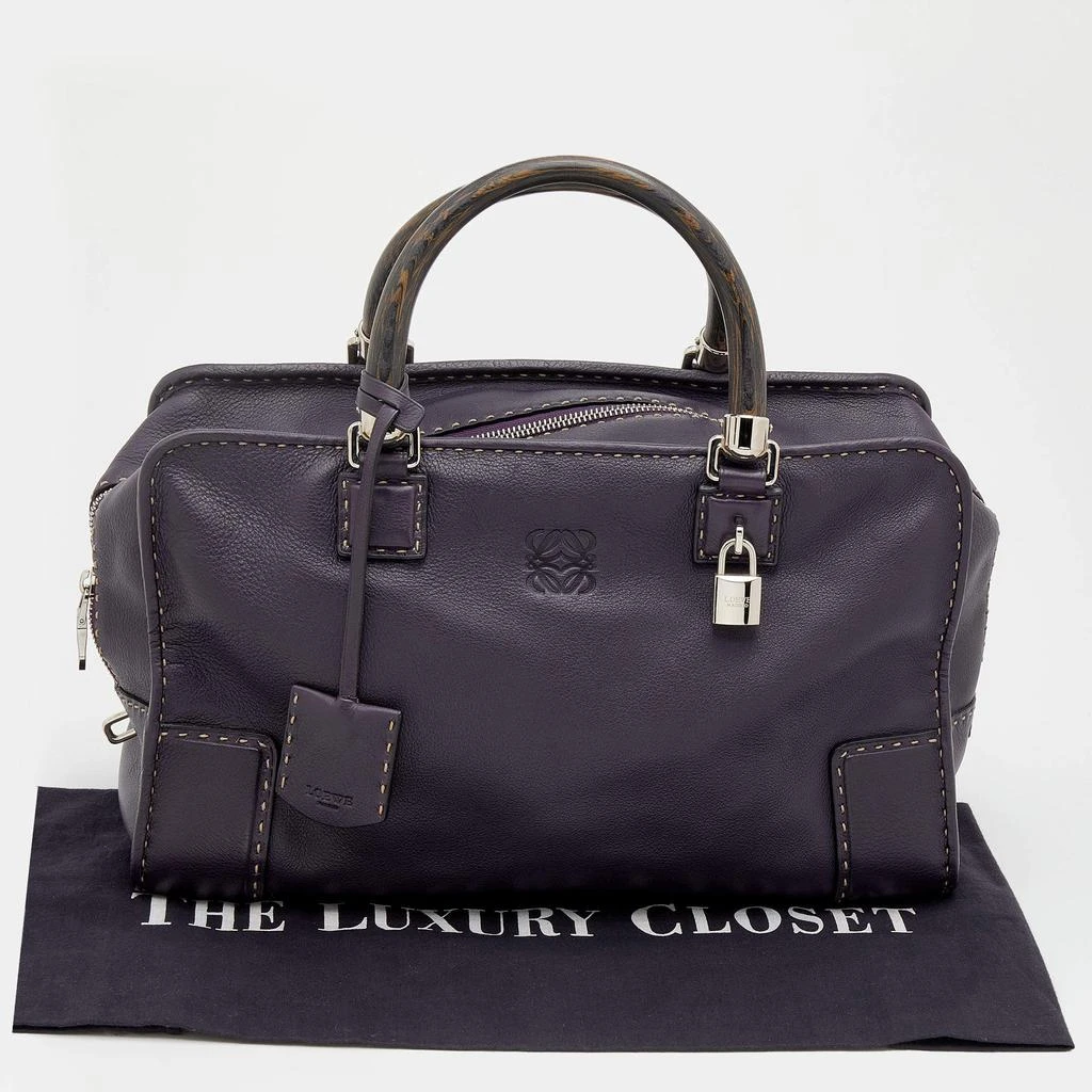 Loewe Purple Leather Wood Handle Amazona 36 Bag 商品