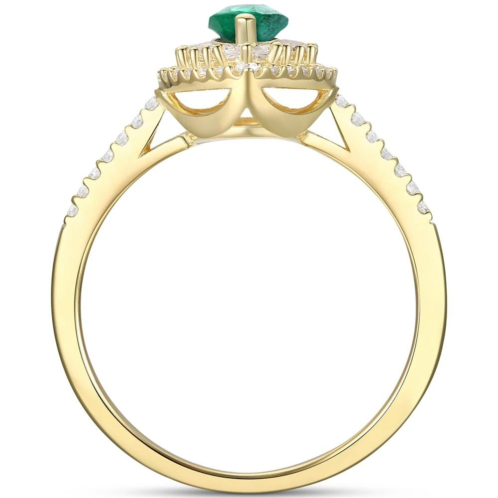 商品Macy's|Sapphire (3/4 ct. t.w.) & Diamond (1/3 ct. t.w.) Marquise Halo Ring in 14k Gold (Also in Emerald & Ruby),价格¥7553,第4张图片详细描述