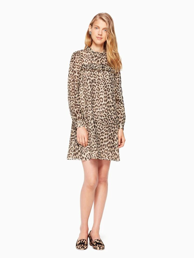 商品Kate Spade|leopard-print clipped dot mini dress,价格¥1913,第1张图片