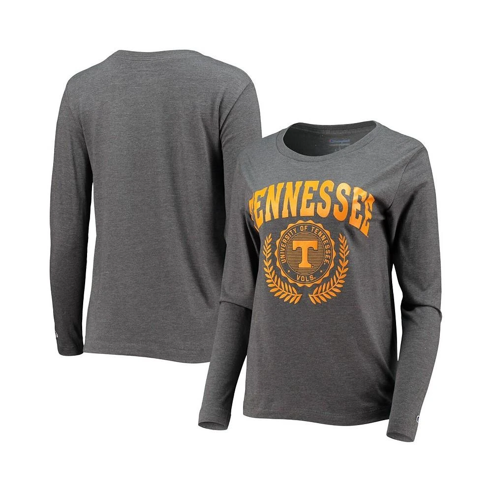 商品CHAMPION|Women's Heathered Charcoal Tennessee Volunteers University Laurels Long Sleeve T-shirt,价格¥240,第1张图片