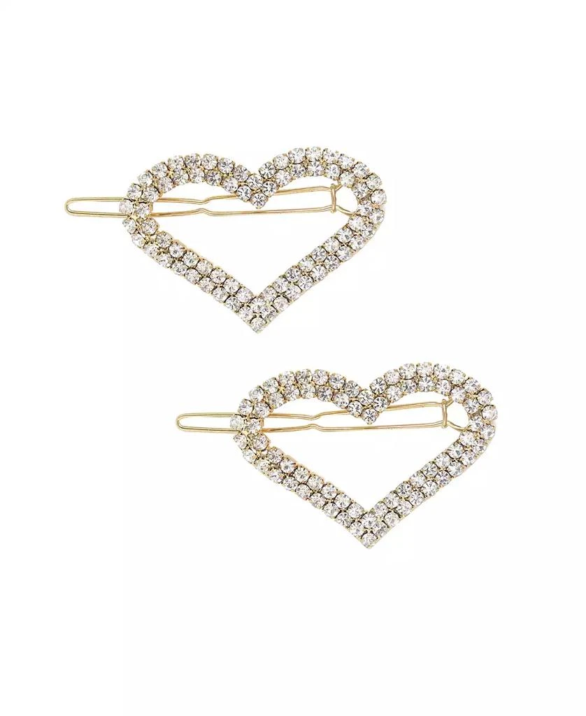 商品Ettika Jewelry|Aphrodite Heart Crystal Barrette Set,价格¥300,第1张图片