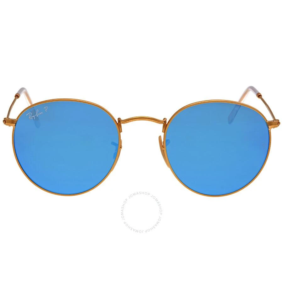 商品Ray-Ban|Round Flash Lenses Blue Unisex Sunglasses RB3447 112/4L 50,价格¥1054,第1张图片