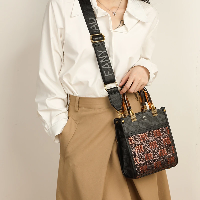 FANYROAD新款女包欧美经典女士手提斜挎包高级感琴谱包女士包 商品