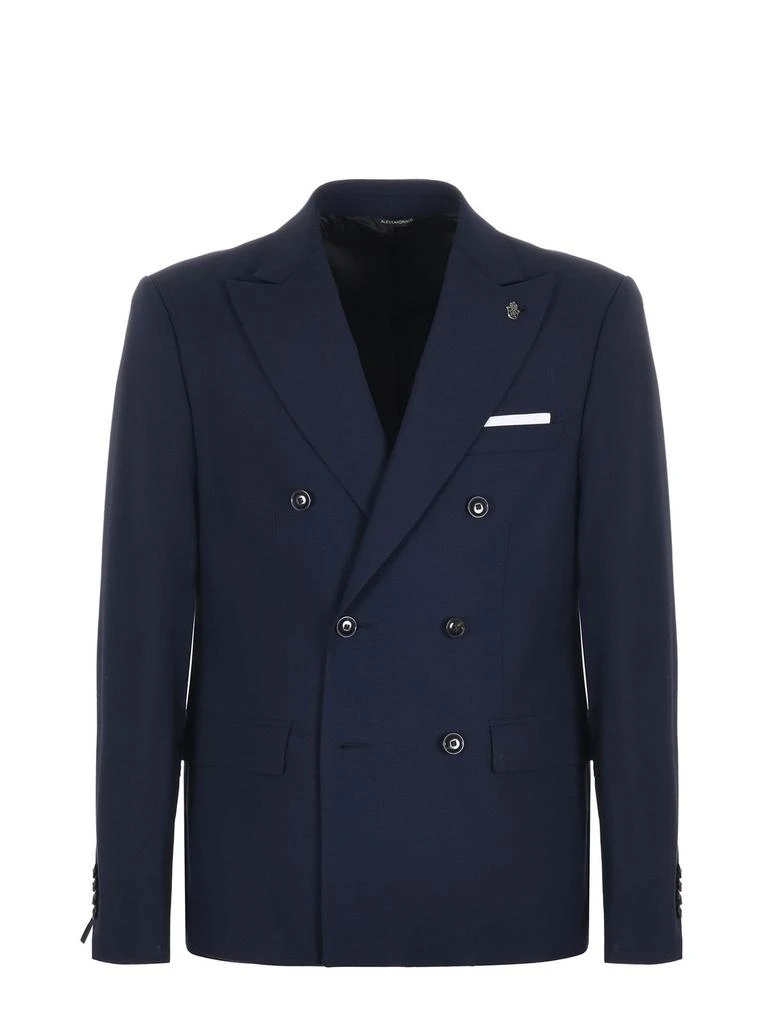 商品DANIELE ALESSANDRINI|Daniele Alessandrini Double-Breasted Suit,价格¥5384,第2张图片详细描述