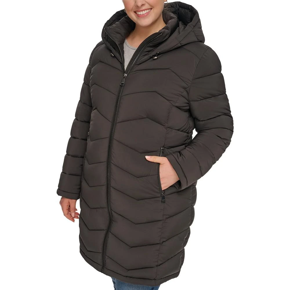 商品Calvin Klein|Women's Plus Size Hooded Packable Puffer Coat, Created for Macy's,价格¥1902,第3张图片详细描述