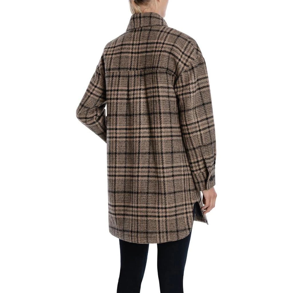 商品BCBG|BCBGeneration Women's Plaid Print Wool Blend Mid-Length Shacket,价格¥315,第2张图片详细描述