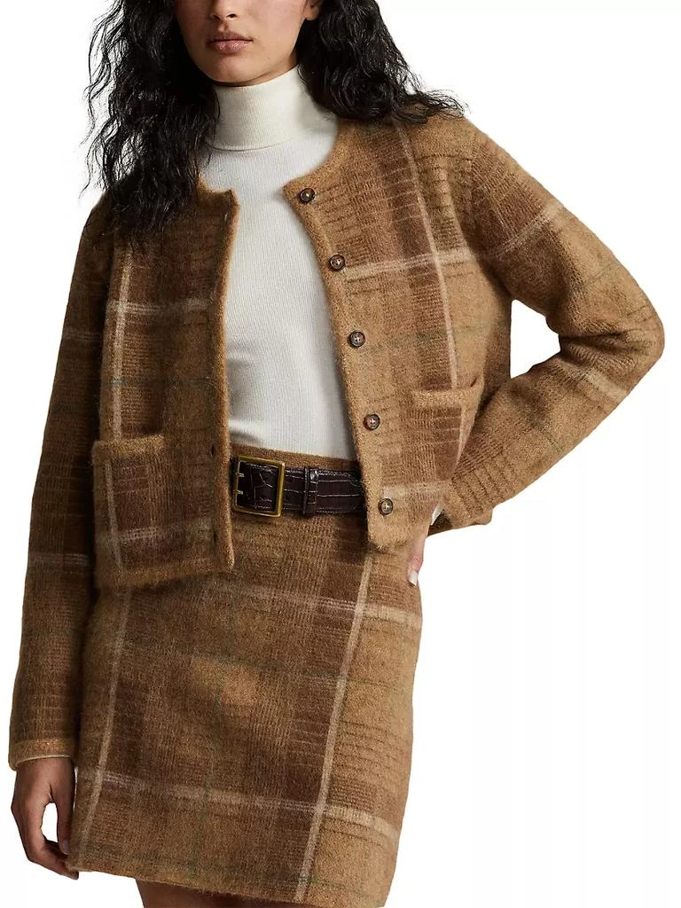 商品Ralph Lauren|Plaid Alpaca-Blend Cardigan,价格¥2758,第4张图片详细描述