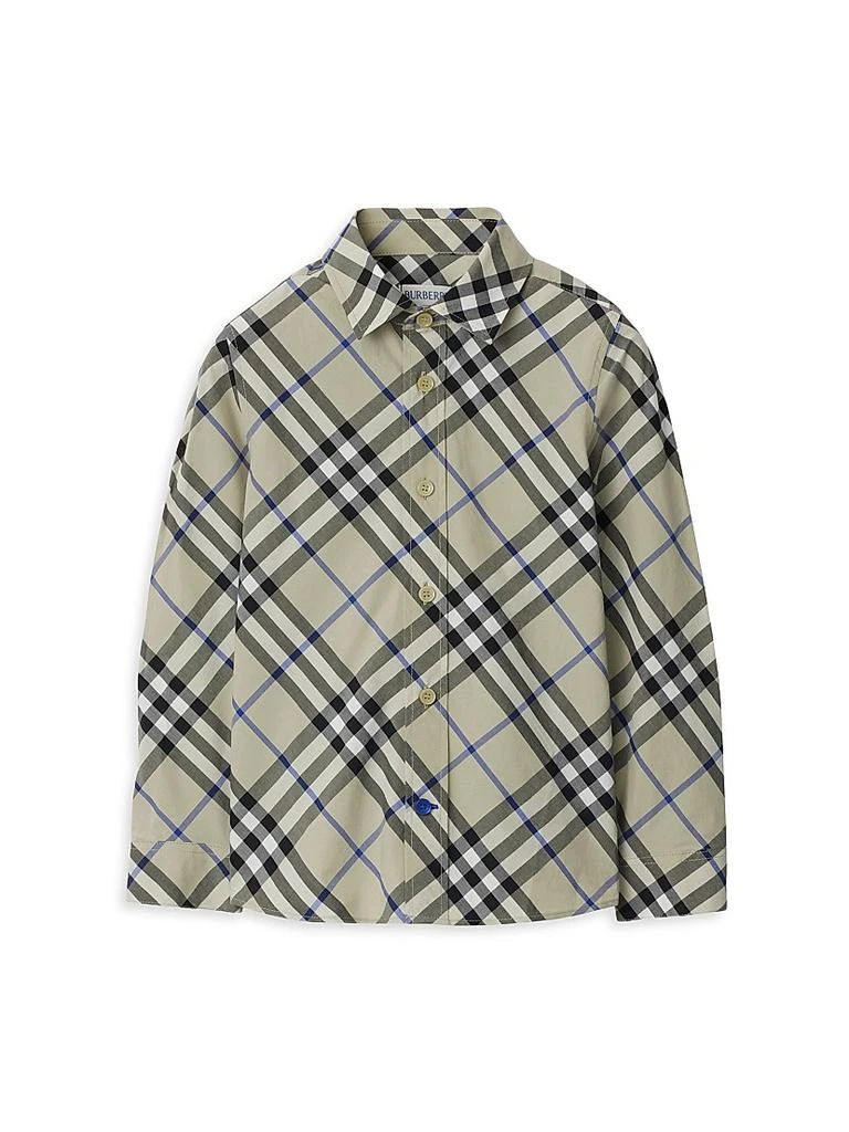 商品Burberry|Little Boy's &amp; Boy's Check Button-Up Shirt,价格¥777,第1张图片
