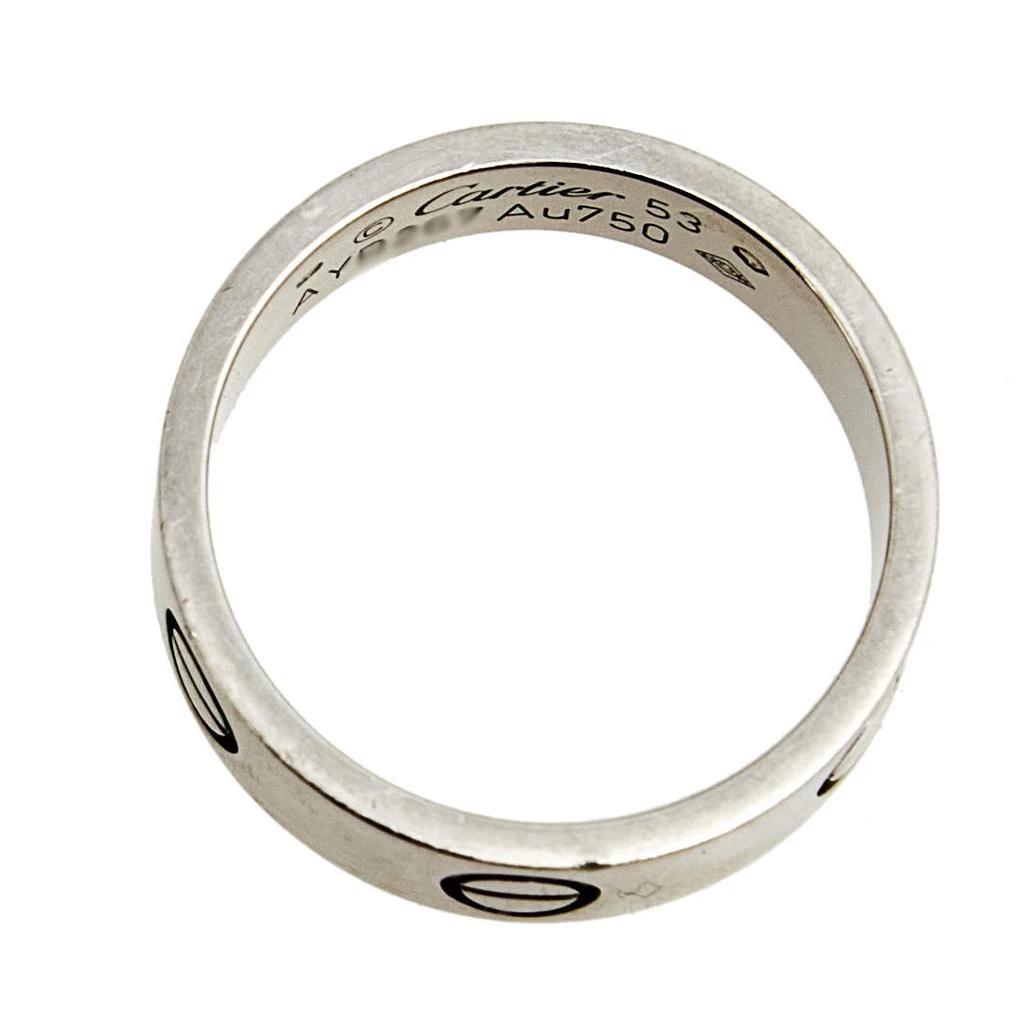商品[二手商品] Cartier|Cartier Love 18K White Gold Band Ring Size 53,价格¥5120,第4张图片详细描述