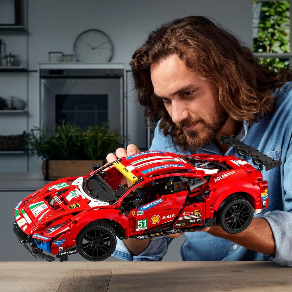 商品LEGO|LEGO Technic Ferrari 488 GTE “AF Corse #51” 42125 - Champion GT Series Sports Race Car, Exclusive Collectible Model Kit, Collectors Set for Adults to Build,价格¥1236,第3张图片详细描述