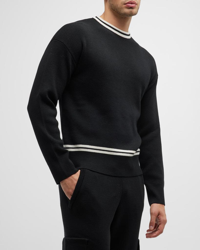 Men's Track Band Wool Sweater商品第1张图片规格展示