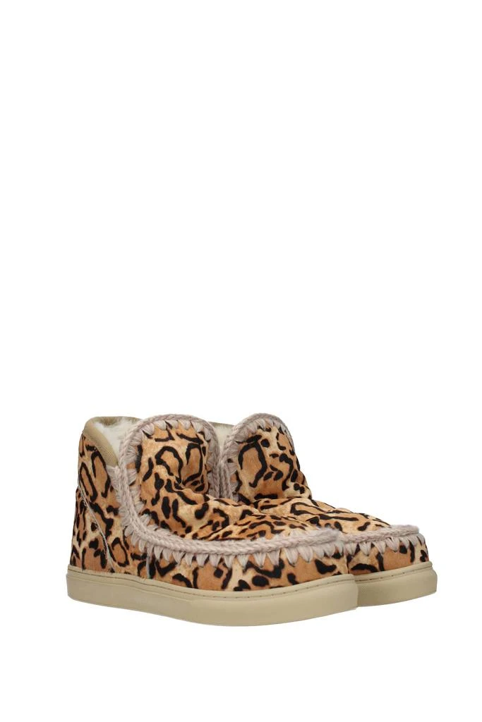 商品Mou|Ankle boots eskimo Pony Skin Beige Leopard,价格¥1224,第2张图片详细描述