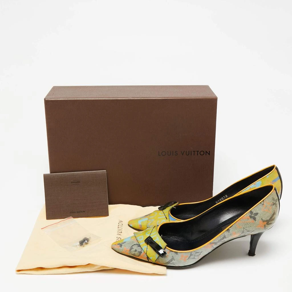 Louis Vuitton Multicolor Monogram Coated Denim Richard Prince Flash Pulp Pointed Toe Pumps Size 37.5 商品