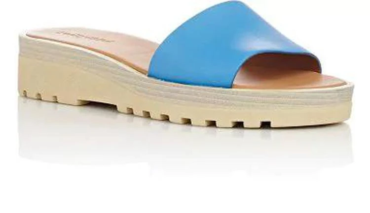 商品See by Chloé|Leather Platform Slide Sandals,价格¥886,第5张图片详细描述