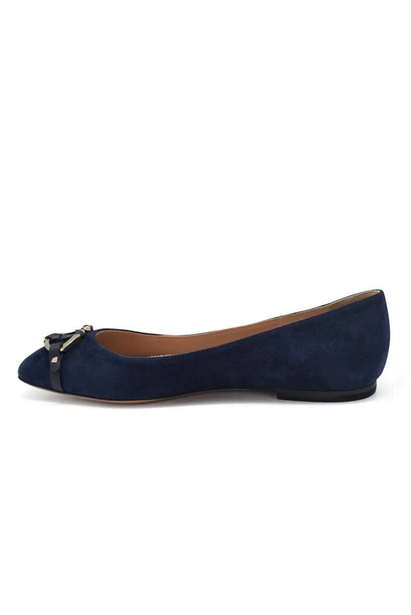 商品Valentino|Luxury shoes for women valentino blue suede ballerina,价格¥3049,第4张图片详细描述