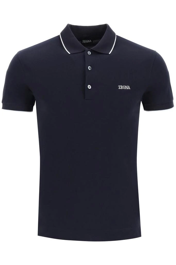 商品Zegna|logoed cotton polo shirt,价格¥787,第1张图片