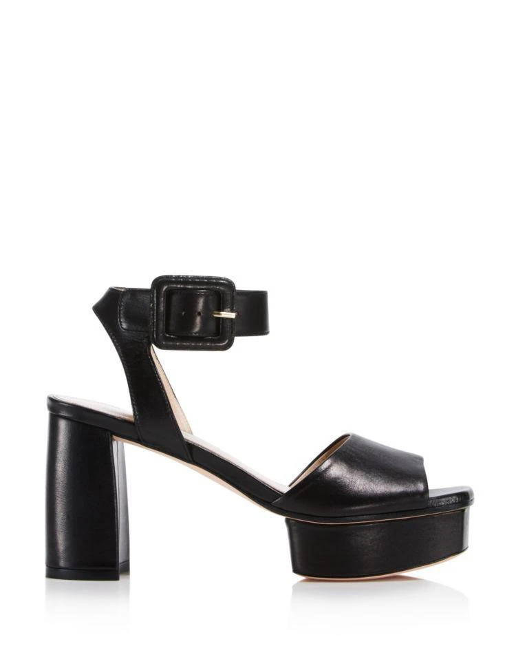 商品Stuart Weitzman|Women's Newdeal Leather Platform Ankle Strap Sandals,价格¥1909,第2张图片详细描述