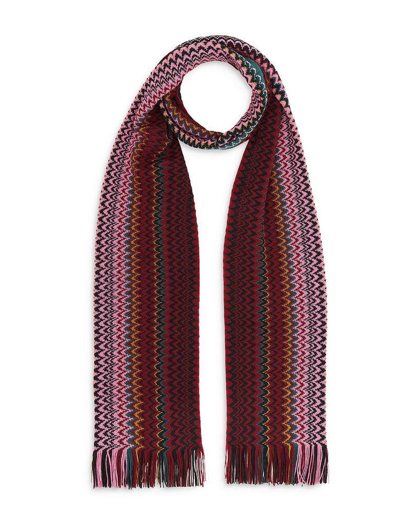 Striped Fringe Scarf商品第1张图片规格展示