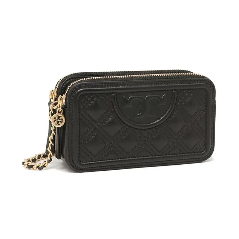 商品[国内直发] Tory Burch|托里·伯奇 TORY BURCH 奢侈品 TB女包 FLEMING系列羊皮革单肩斜挎包黑色迷你款 79403 001,价格¥1832,第4张图片详细描述