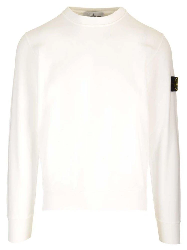 商品Stone Island|Stone Island Logo Patch Crewneck Sweatshirt,价格¥1352,第1张图片