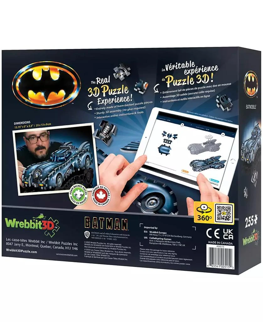 商品University Games|Wrebbit DC Batman Batmobile 3D Jigsaw Puzzle, 255 Pieces,价格¥269,第4张图片详细描述