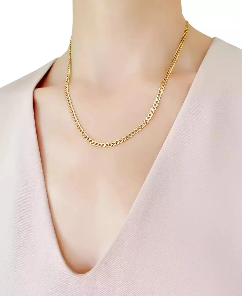 商品Italian Gold|20" Two-Tone Open Curb Link Chain Necklace (3-5/8mm) in Solid 14k Gold & White Gold,价格¥23826,第2张图片详细描述