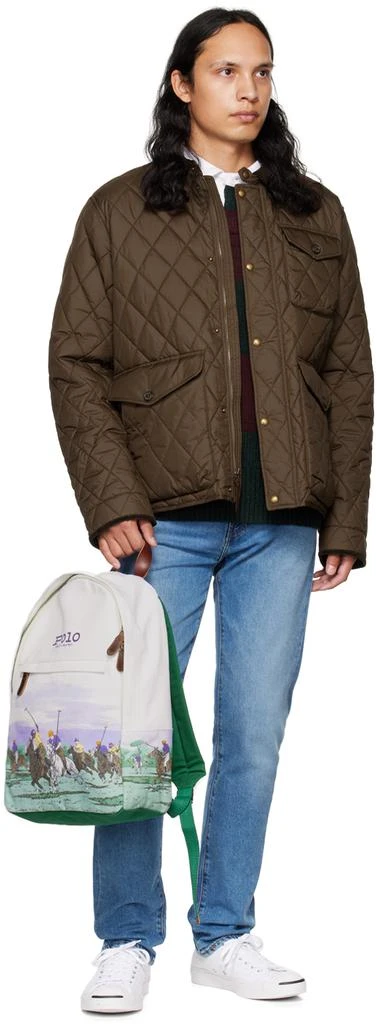商品Ralph Lauren|White Equestrian-Print Backpack,价格¥1149,第4张图片详细描述