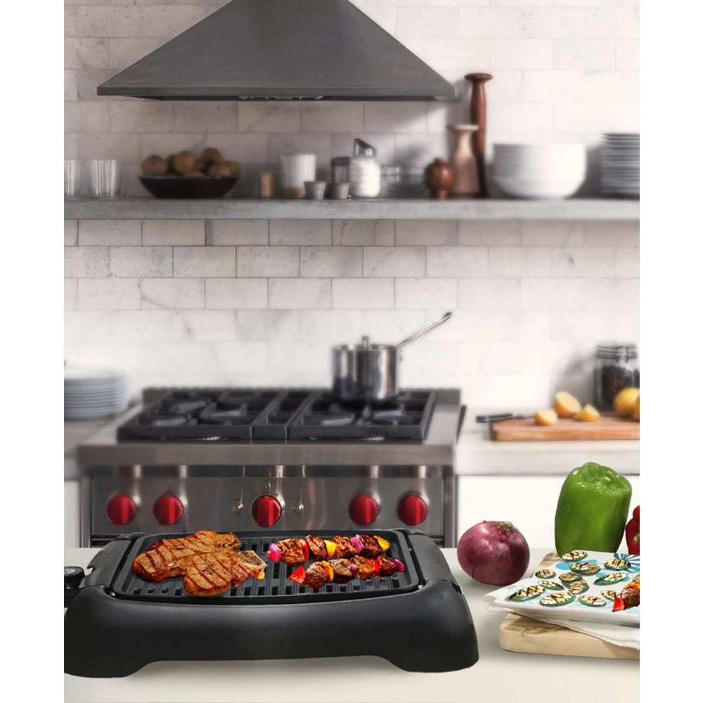 商品Elite Gourmet|Elite Cuisine 13 inch Smokeless Indoor Electric BBQ Nonstick Grill, Dishwasher Safe,价格¥307,第5张图片详细��描述