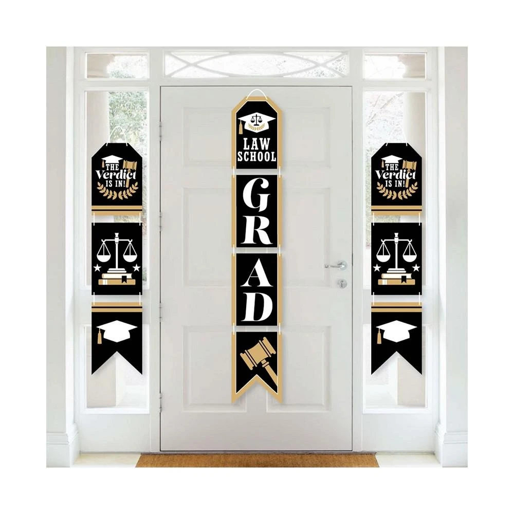 商品Big Dot of Happiness|Law School Grad - Hanging Vertical Paper Door Banners Wall Kit Indoor Door Decor,价格¥149,第1张图片