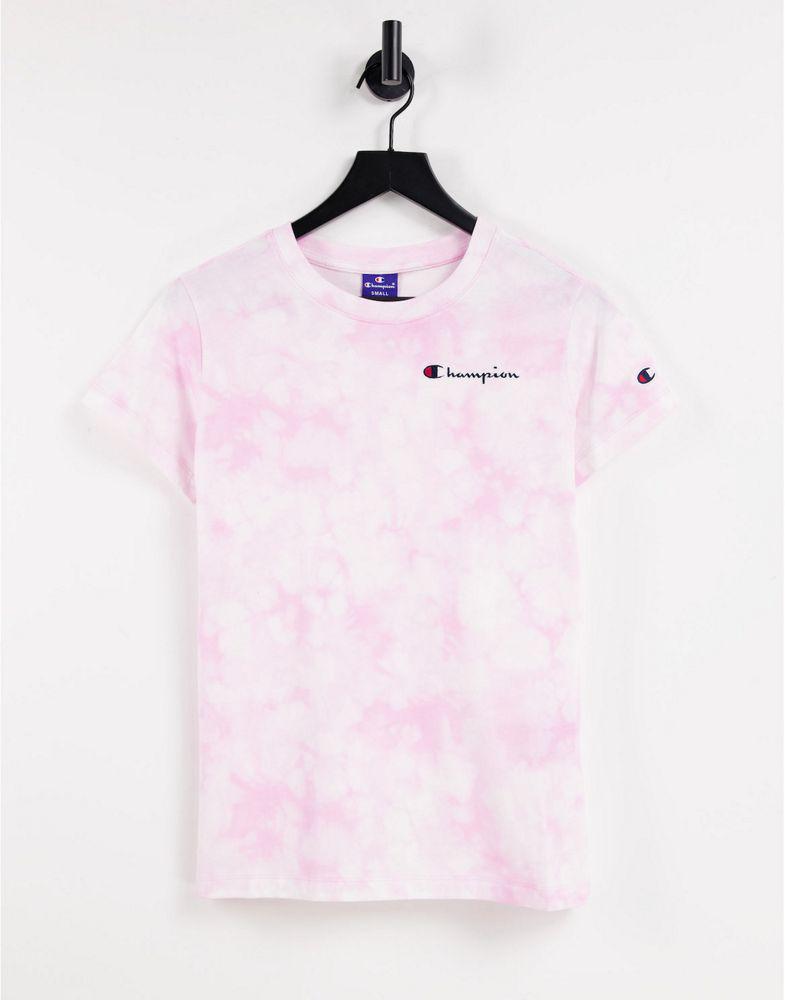 Champion tie dye t-shirt in pink商品第1张图片规格展示