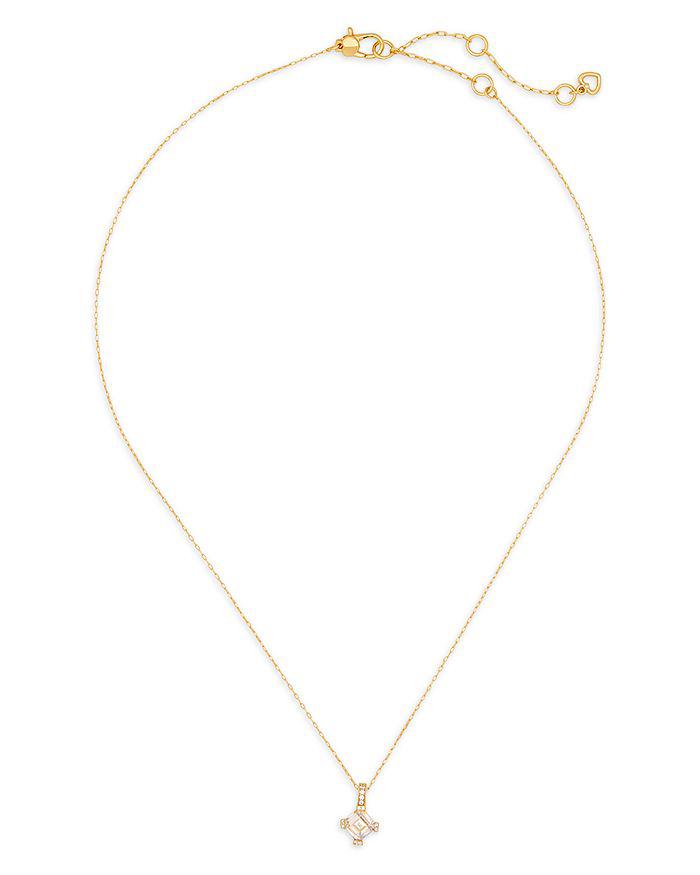Dazzle Cubic Zirconia Pendant Necklace in Gold Tone, 16"-19"商品第3张图片规格展示