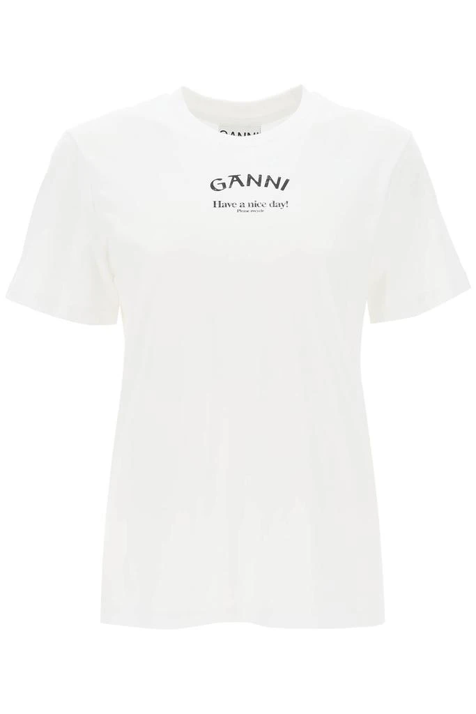 商品Ganni|T Shirt With Logo Print,价格¥657,第1张图片
