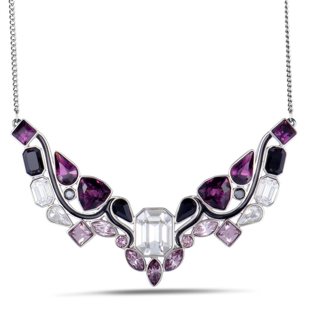 商品Swarovski|Swarovski Impulse Multicolor Crystal Rhodium Plated Necklace,价格¥296,第1张图片