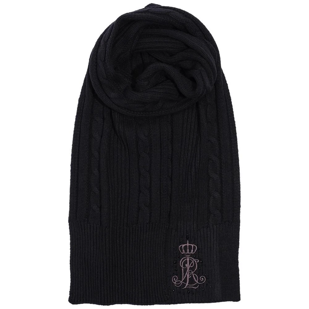 商品Ralph Lauren|Women's Logo and Stone Cable Scarf,价格¥437,第1张图片