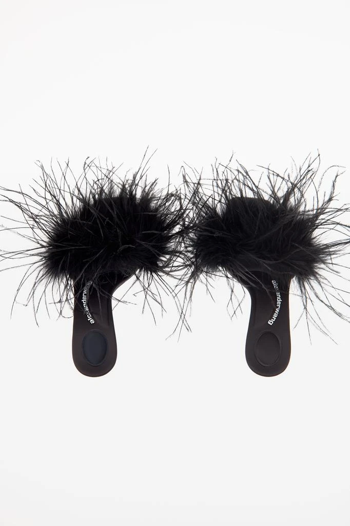 LULU 85 FEATHER SLIDE SANDAL IN SATIN 商品