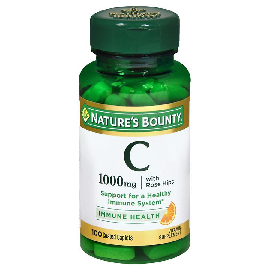 商品Nature's Bounty|Vitamin C-1000mg Plus Rose Hips, Coated Caplets,价格¥81,第1张图片