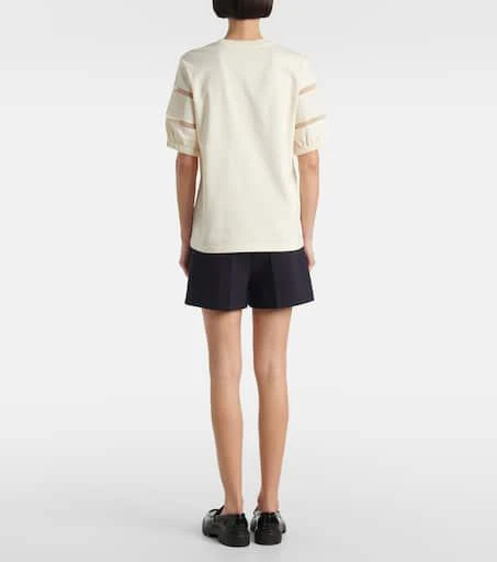 商品Moncler|Lace-trimmed cotton T-shirt,价格¥4459,第3张图片详细描述