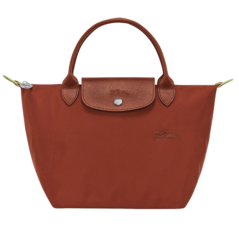 LONGCHAMP/珑骧 女士灰色帆布银色五金按扣拉链开合小号手提包 商品