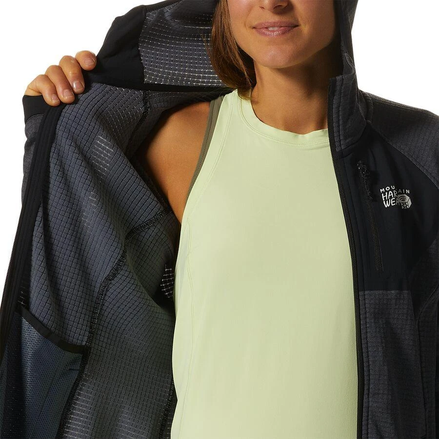 商品Mountain Hardwear|Polartec Power Grid Full-Zip Hooded Jacket  - Women's,价格¥900,第3张图片详细描述