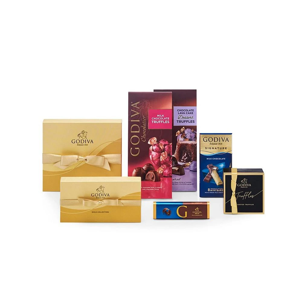 商品Godiva|Chocolate Celebration Classic Ribbon Gift Basket,价格¥820,第2张图片详细描述