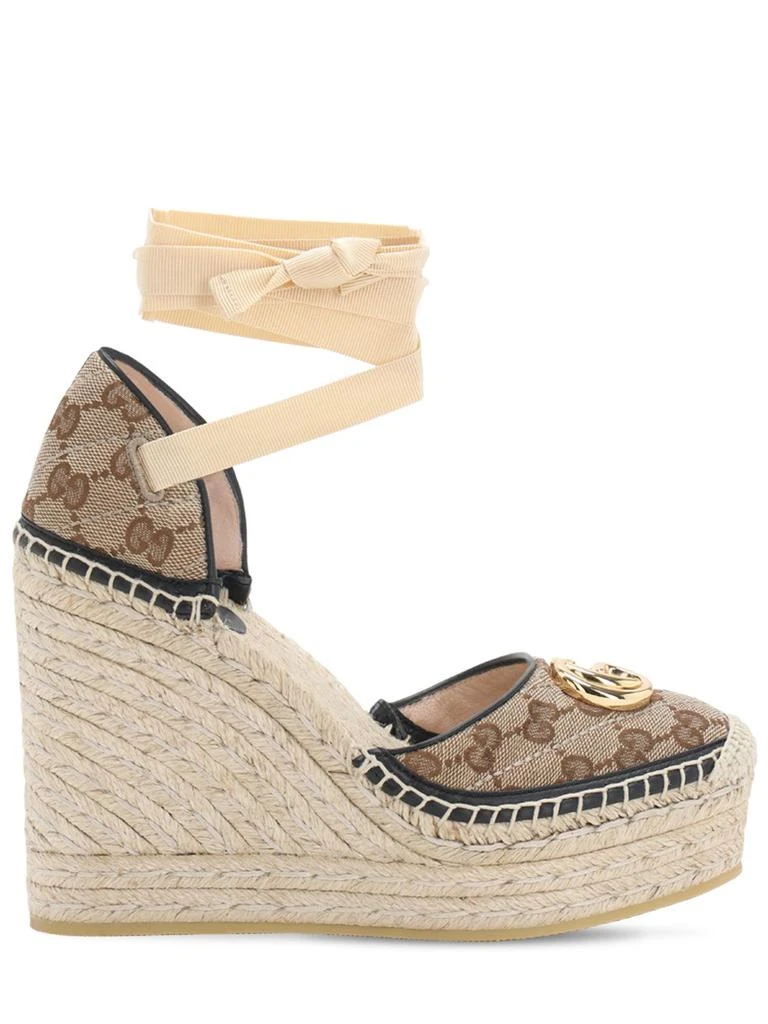 商品Gucci|120mm Pilar Quilted Canvas Espadrilles,价格¥5697,第1张图片